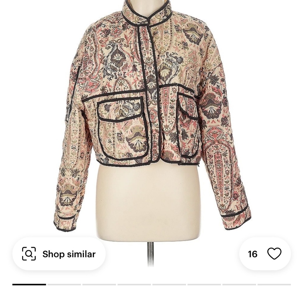 7 for all Mankind Floral Print Women's Jacket size Medium
